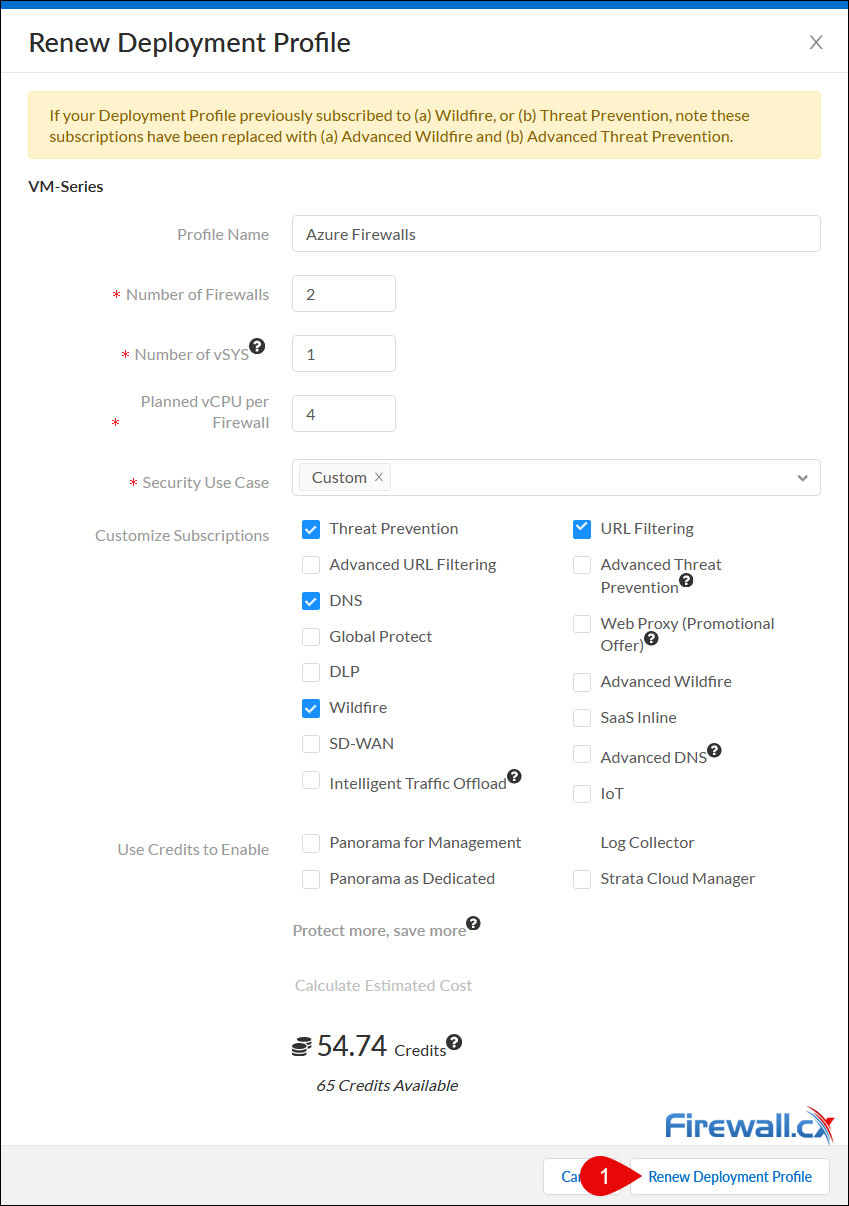 Palo Alto Networks - Renew Deployment Profile Palo Alto Networks - Renew Deployment Profile