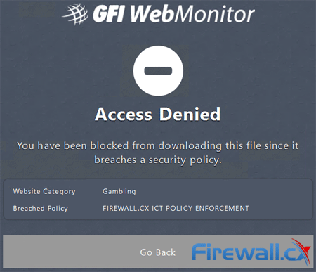 Our new policy blocks users from accessing gambling sites Our new policy blocks users from accessing gambling sites