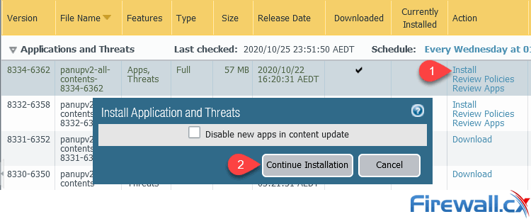 palo alto firewall installing applications and threats palo alto firewall installing applications and threats
