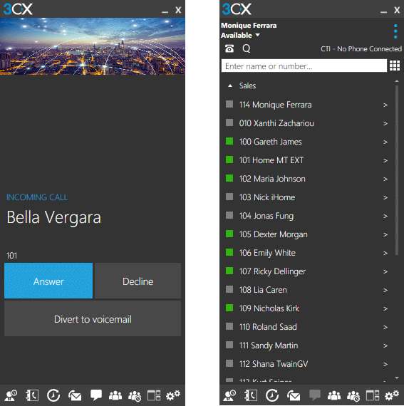 3CX windows softphone client & Presence 3CX windows softphone client & Presence